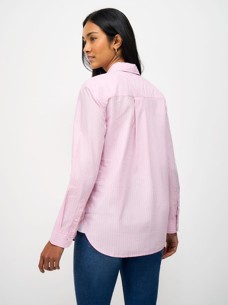 Crew Clothing Light Pink Relaxed Fit Cotton Poplin Shirt - Image 2 of 5 Crew Clothing Light Pink Relaxed Fit Cotton Poplin Shirt - Image 2 of 5