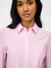 Crew Clothing Light Pink Relaxed Fit Cotton Poplin Shirt - Image 4 of 5
