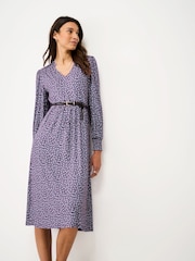 Crew Clothing Purple Marcella Jersey Tea Dress - Image 1 of 5