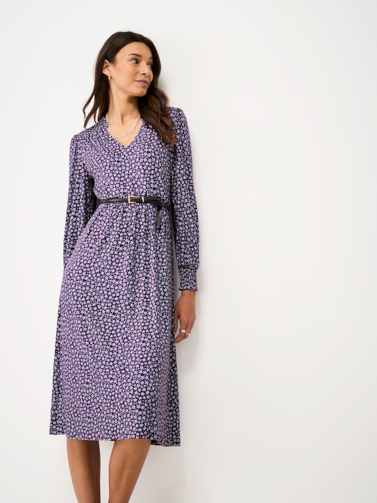 Crew Clothing Purple Marcella Jersey Tea Dress - Image 1 of 5 Crew Clothing Purple Marcella Jersey Tea Dress - Image 1 of 5