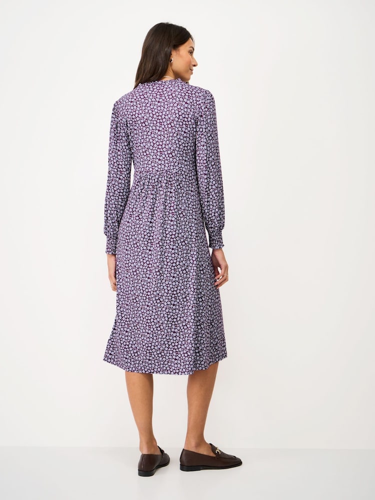 Crew Clothing Purple Marcella Jersey Tea Dress - Image 2 of 5 Crew Clothing Purple Marcella Jersey Tea Dress - Image 2 of 5