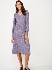 Crew Clothing Purple Marcella Jersey Tea Dress - Image 3 of 5