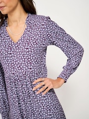 Crew Clothing Purple Marcella Jersey Tea Dress - Image 4 of 5