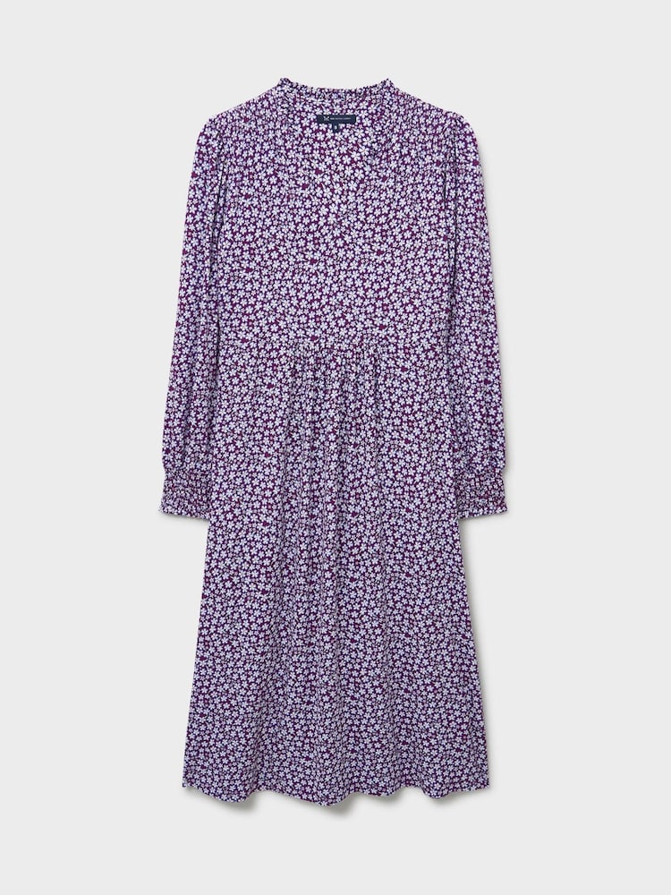 Crew Clothing Purple Marcella Jersey Tea Dress - Image 5 of 5 Crew Clothing Purple Marcella Jersey Tea Dress - Image 5 of 5
