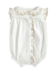 Mamas & Papas White Eid Embroidered Romper - Image 2 of 2