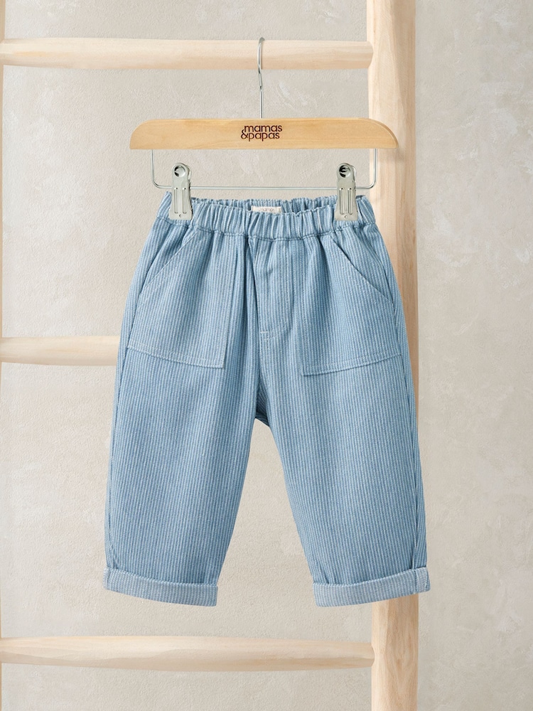 Mamas & Papas Blue Stripe Trousers - Image 1 of 2