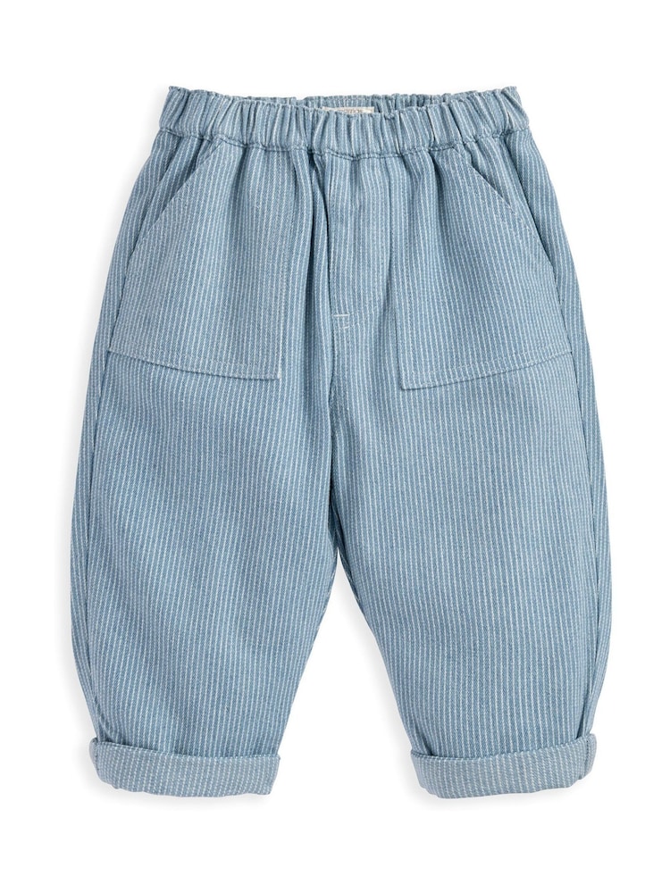 Mamas & Papas Blue Stripe Trousers - Image 2 of 2