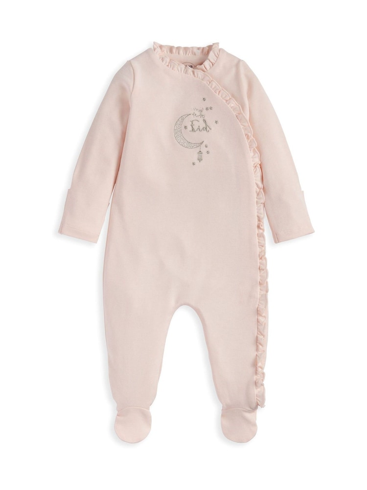 Mamas & Papas Pink My First Eid Frill Sleepsuit - Image 2 of 2
