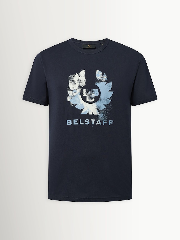 Belstaff Blue Blur Graphic Print T-Shirt - Image 1 of 2