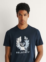 Belstaff Blue Blur Graphic Print T-Shirt - Image 5 of 7