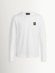 Belstaff White Long Sleeved Logo T-Shirt - Image 1 of 3