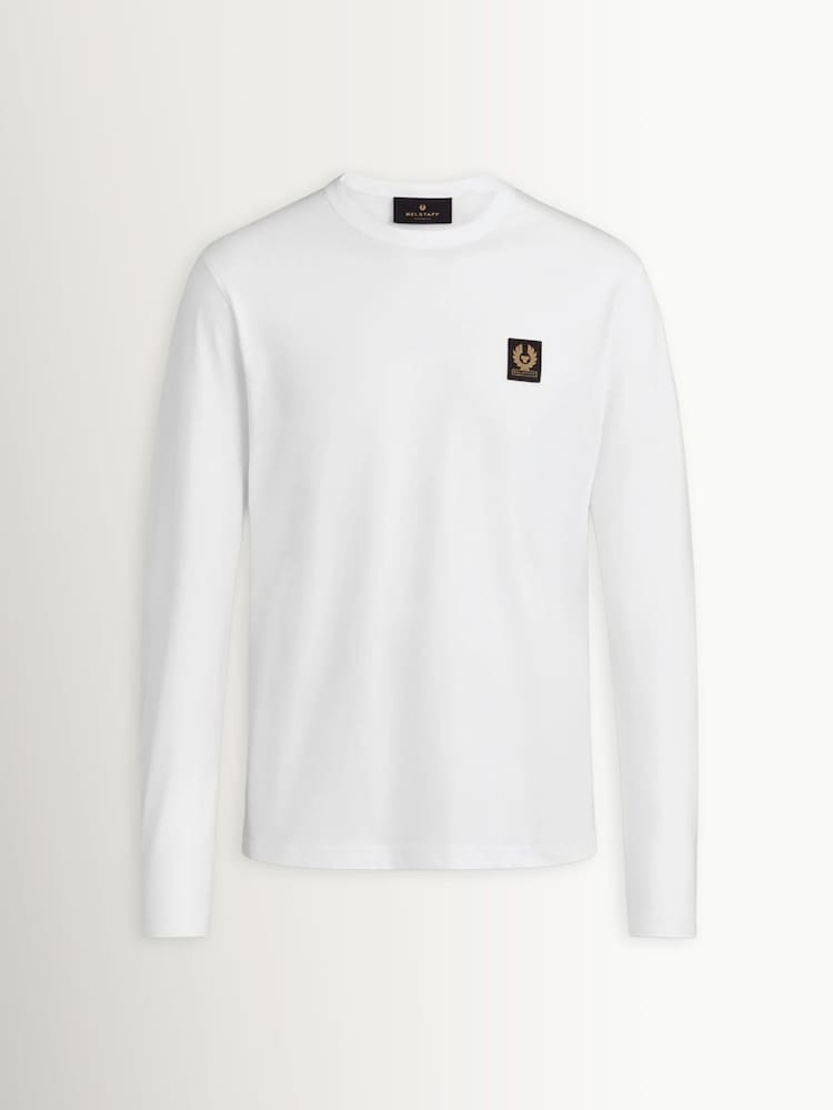 Belstaff White Long Sleeved Logo T-Shirt - Image 1 of 3