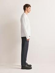 Puti - Belstaff Long Sleeves Logo T-Shirt - Larawan 4 ng 8