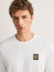 Puti - Belstaff Long Sleeves Logo T-Shirt - Larawan 5 ng 8