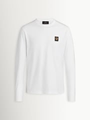 Puti - Belstaff Long Sleeves Logo T-Shirt - Larawan 6 ng 8
