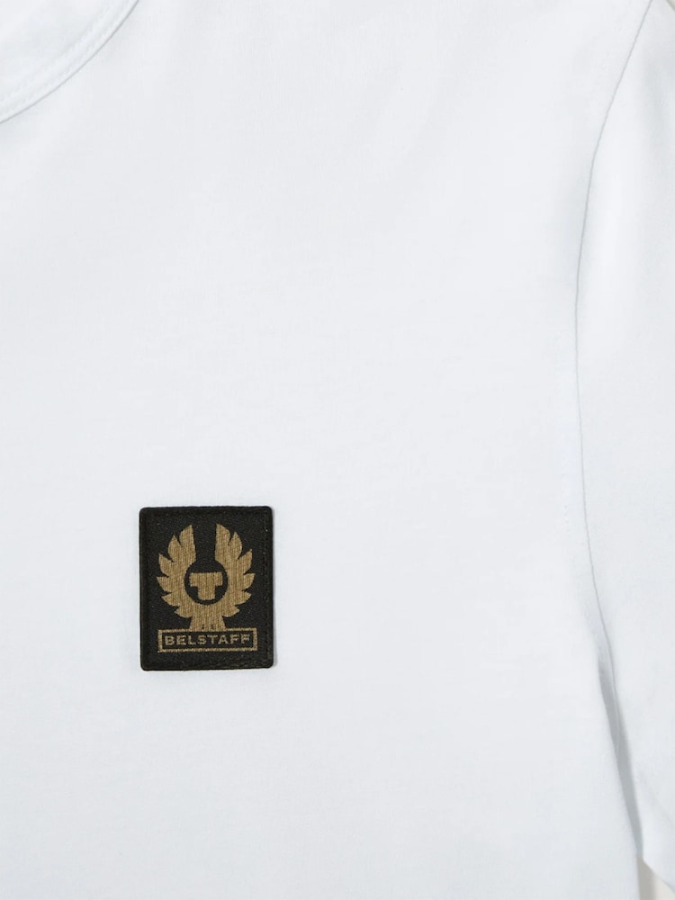 Puti - Belstaff Long Sleeves Logo T-Shirt - Larawan 8 ng 8