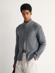 Belstaff Grey Commander Zip Through Cardigan - Image 1 of 5