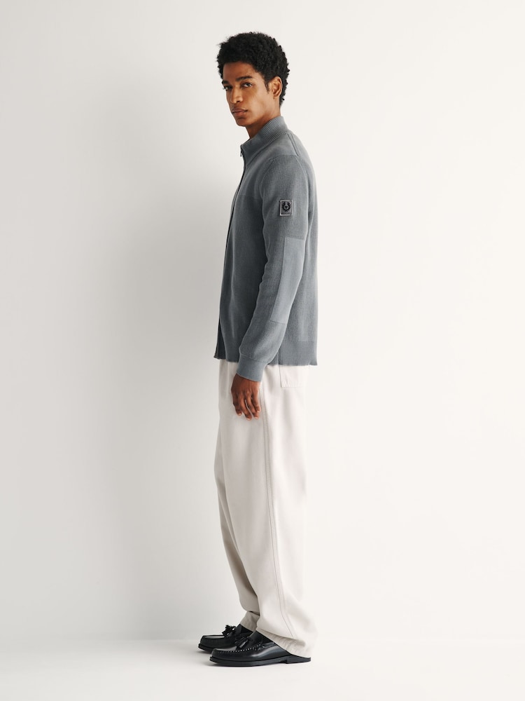 Belstaff Grey Commander Zip Through Cardigan - Image 2 of 5
