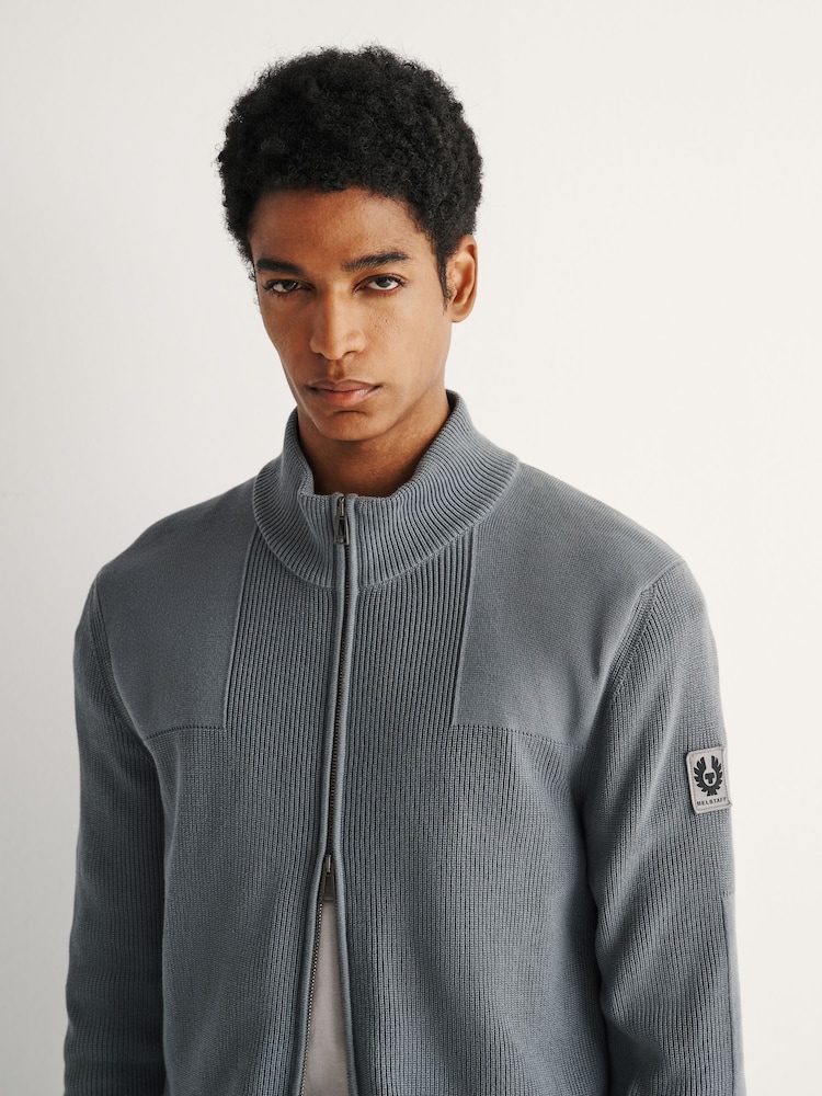 Belstaff Grey Commander Zip Through Cardigan - Image 5 of 5
