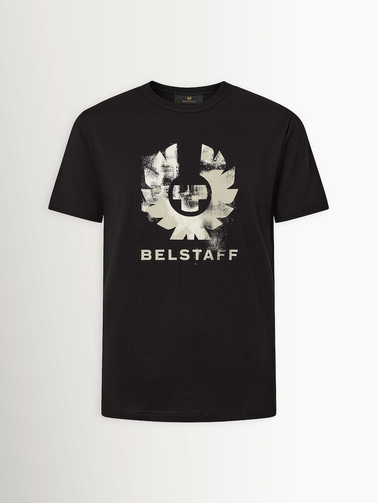 Belstaff Black Blur Graphic Print T-Shirt - Image 1 of 2
