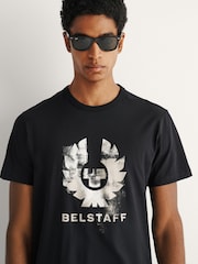 Belstaff Black Blur Graphic Print T-Shirt - Image 5 of 7
