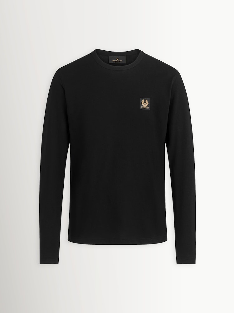 Belstaff Black Long Sleeved Logo T-Shirt - Image 1 of 3