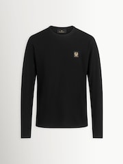Itim - Belstaff Long Sleeves Logo T-Shirt - Larawan 6 ng 8