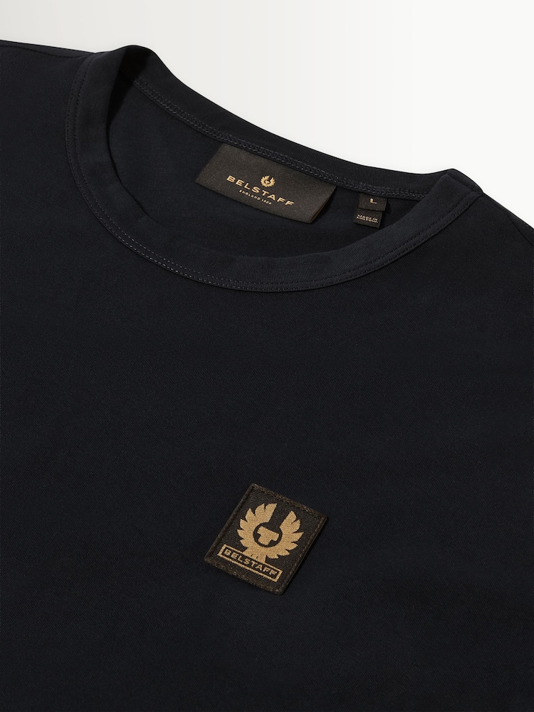 Itim - Belstaff Long Sleeves Logo T-Shirt - Larawan 8 ng 8