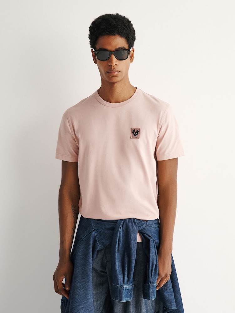 Belstaff Pink Logo T-Shirt - Image 1 of 6