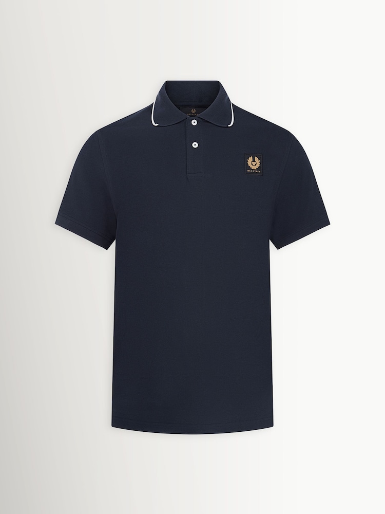 Belstaff Blue Tipped Logo Polo Shirt - Image 1 of 3