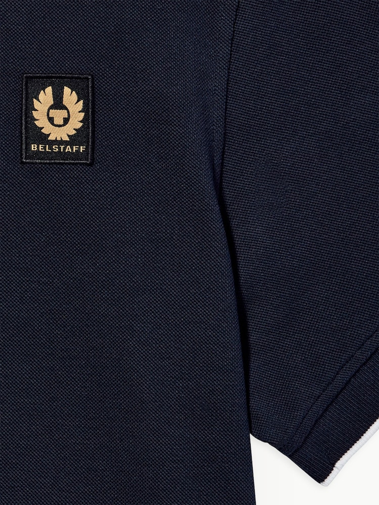 Belstaff Blue Tipped Logo Polo Shirt - Image 3 of 3