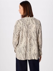 Whistles Brown Zebra Button Through Shirt - Image 2 of 5