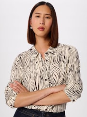 Whistles Brown Zebra Button Through Shirt - Image 3 of 5