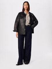 Whistles Brown Zebra Button Through Shirt - Image 4 of 5