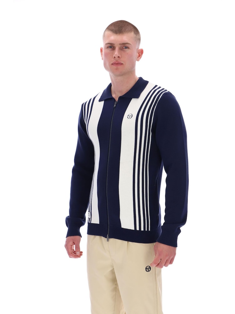 Sergio Tacchini Blue Cipri Knit Cardigan - Image 1 of 4