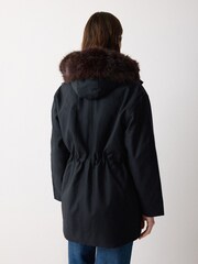 Jigsaw Blue Faux Fur Trim Hooded Parka - Image 2 of 2