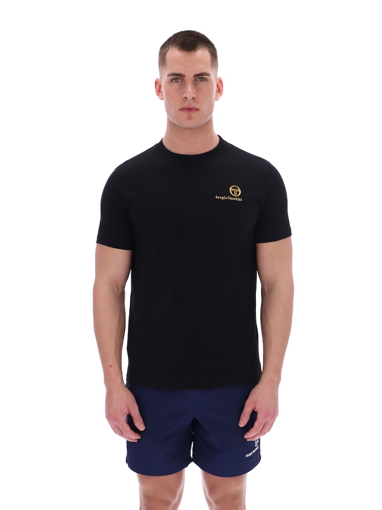 Sergio Tacchini Black Feltont T-Shirt - Image 1 of 4