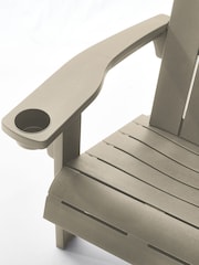 Keter Set of 2 Silver Sage Green Alpine Adirondack Garden Chairs - Image 4 of 6