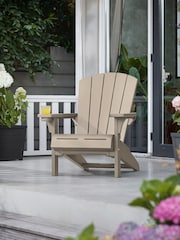 Keter Set of 2 Silver Sage Green Alpine Adirondack Garden Chairs - Image 5 of 6