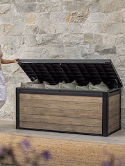 Keter Ashwood Brown Signature 570L Garden Storage Box - Image 1 of 6