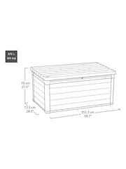 Keter Ashwood Brown Signature 570L Garden Storage Box - Image 3 of 6