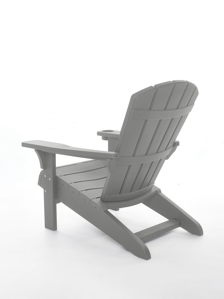 Keter Set of 2 Grey Alpine Adirondack Garden Chairs - Image 6 of 6 Keter Set of 2 Grey Alpine Adirondack Garden Chairs - Image 6 of 6