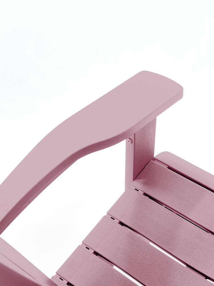 Keter Set of 2 Old Pink Alpine Adirondack Garden Chairs - Image 6 of 6