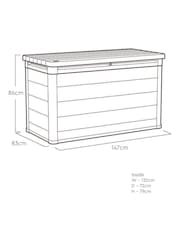 Keter Ashwood Brown Signature 870L Garden Storage Box - Image 3 of 6