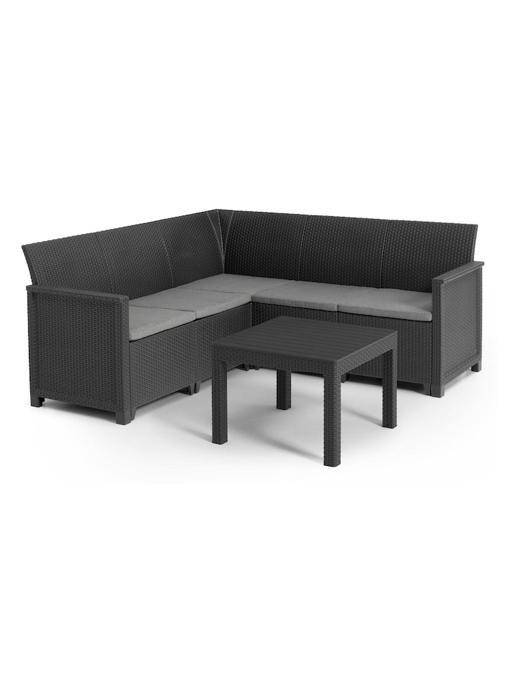 Keter Grey Emma 5 Seater Garden Corner Set - Image 2 of 6
