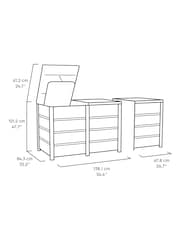 Keter Grey 240L Garden Bin Hideaway Extension - Image 6 of 6