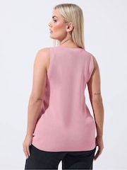 Yours Curve Pink Limited Knitted Waistcoat - Image 2 of 5