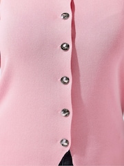 Yours Curve Pink Limited Knitted Waistcoat - Image 4 of 5