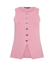 Yours Curve Pink Limited Knitted Waistcoat - Image 5 of 5