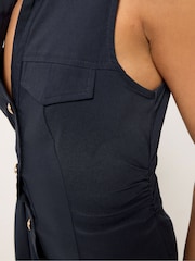 PixieGirl Petite Gold Button Shirt Mini Dress - Εικόνα 4 από 5